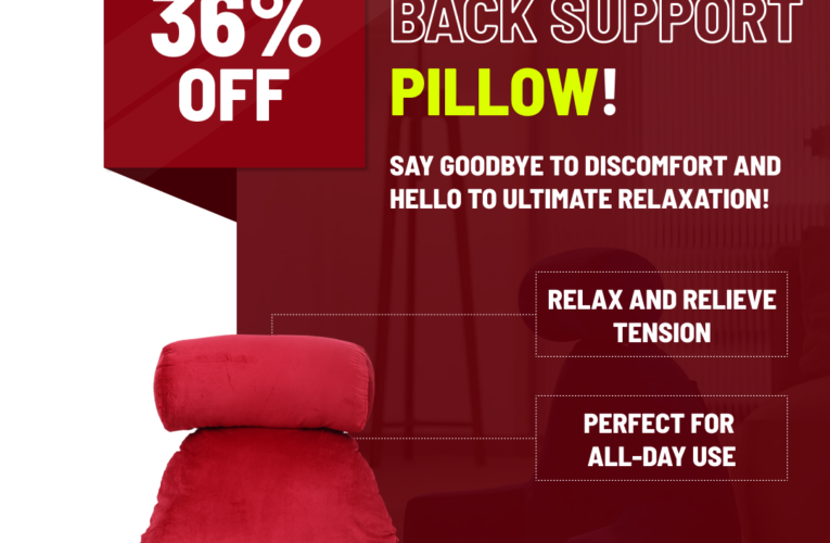 Say Goodbye to Back Pain with Bharat Pillows’ Back Support Pillow for Bed